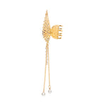 Load image into Gallery viewer, Butterfly Hair Clutcher with Pearl Chain - Golden
