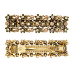 Load image into Gallery viewer, Golden Barrette with Stone Accents for Women One Piece
