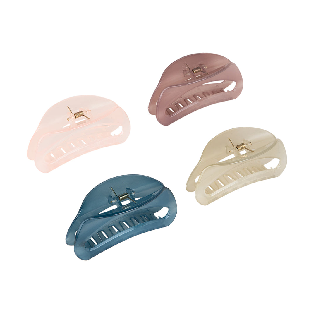 Hair Clutchers For Women – Strong Grip Clips in Blush, Blue, Beige, and Mauve Set of 4