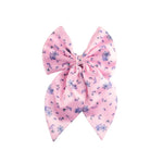 Load image into Gallery viewer, Trendy Satin Pink Floral Bow Hair Clip Hair Accessory Pack of 1
