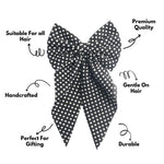 Load image into Gallery viewer, Polka Dot Black Bow Handmade Hair Accessory Set of 1
