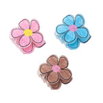 Load image into Gallery viewer, Floral Hair Clutchers for Women | Funky Claw Clips | Ideal for Thick, Curly Hair | Set of 3
