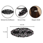 Load image into Gallery viewer, Black Metal Barrette for Women One Piece
