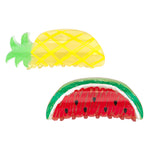 Load image into Gallery viewer, Fruit-Themed Claw Clips - Pineapple &amp; Watermelon Set of 2
