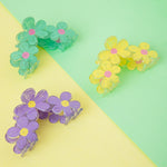 Load image into Gallery viewer, Flower Design Hair Clutchers - Medium Size Set of 3
