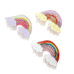 Load image into Gallery viewer, Rainbow Hair Clutchers for Women | Stylish Claw Clips | Ideal for Most Hair Types | Set of 3
