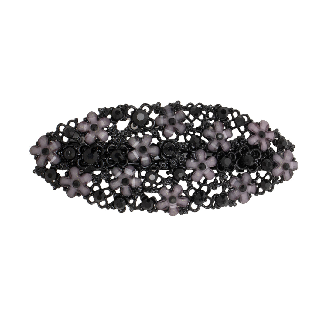 Black Metal Barrette for Women One Piece