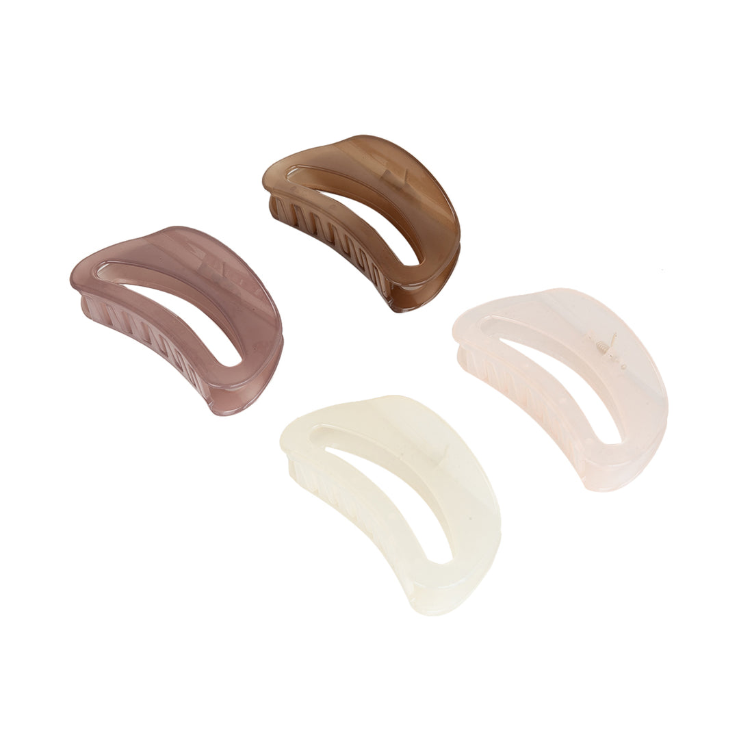 Hair Claw Clips for Women – Lightweight Pastel and Neutral Toned Set of 4