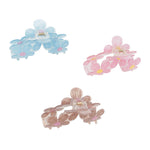 Load image into Gallery viewer, Flower Design Hair Claw Clips – Medium Size Pastel Clips Set of 3
