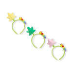 Load image into Gallery viewer, Plush Kids Hairband with Rainbow Caterpillar &amp; Pink Flower Design
