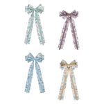 Load image into Gallery viewer, Radhu &amp; Kabby Pack of 4 Multicolor Floral Ribbon Hair Bows for Women &amp; Girls