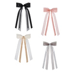 Load image into Gallery viewer, Radhu &amp; Kabby Set of 4 Long Tail Hair Bow | Elegant Bows for Women &amp; Girls