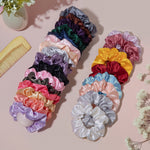 Load image into Gallery viewer, Hair Scrunchies For Women Set of 24 Colorful Satin Hair Accessories