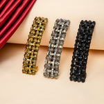 Load image into Gallery viewer, Golden Metal Barrette Hair Clip - Crystal Accents Hair Accessory for Women 1 Piece