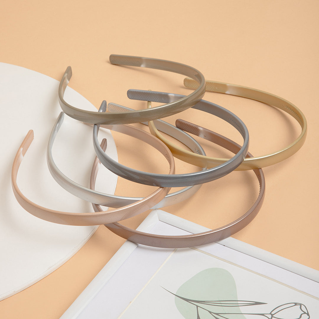 Lightweight Hairbands for Women Set of 6 Neutral Shades