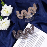 Load image into Gallery viewer, Glitter Claw Clips for Women – Gold &amp; Black Sparkle Hair Accessories Set of 2