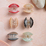 Load image into Gallery viewer, Radhu &amp; Kabby Mini Shell-Shaped Hair Clutchers | Set of 6 Stylish Multicolor Claw Clips for Girls &amp; Women | Compact Grip for Everyday Hairstyles