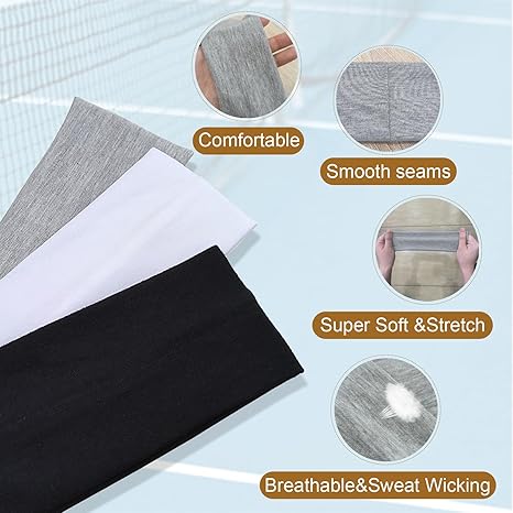 Radhu & Kabby Premium Stretch Headbands | Pack of 3 Breathable & Multi-Purpose Styles