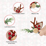 Load image into Gallery viewer, Christmas Reindeer Antler Hair Clips for Girls 1 Pair
