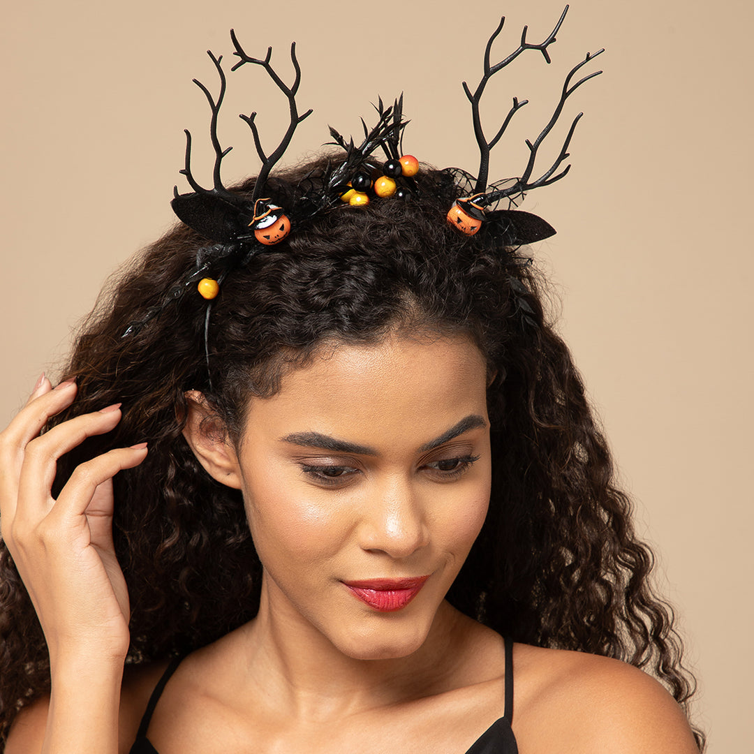 Halloween Black Antler Headband 1 Pcs