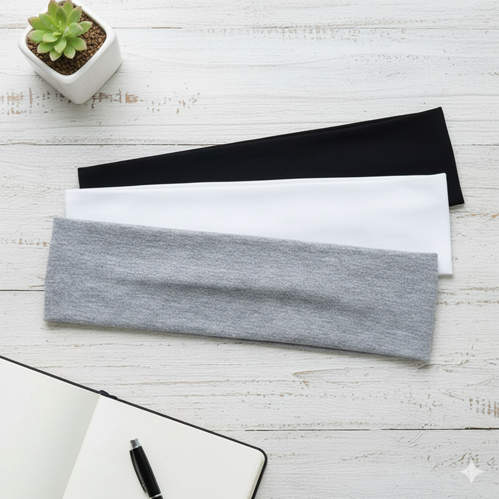 Radhu & Kabby Premium Stretch Headbands | Pack of 3 Breathable & Multi-Purpose Styles