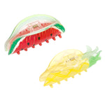 Load image into Gallery viewer, Fruit-Themed Claw Clips - Pineapple &amp; Watermelon Set of 2
