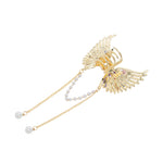 Load image into Gallery viewer, Butterfly Hair Clutcher with Pearl Chain - Golden
