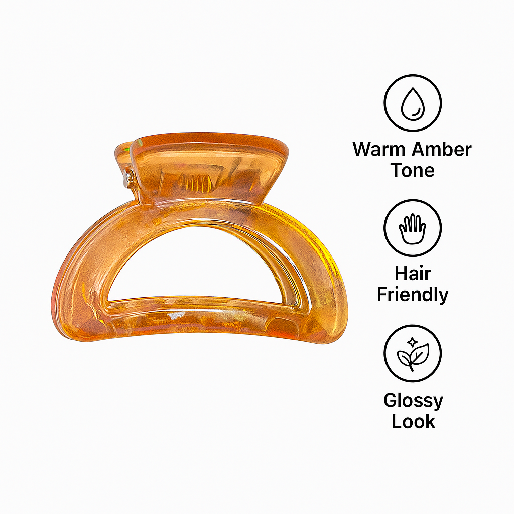 Radhu & Kabby Multicolor Mini Claw Clips for Girls | 12-Piece Star & Arch Set Glossy Acrylic Finish | Strong Hold Hair Accessories for Everyday & Festive Use