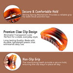 Load image into Gallery viewer, Elegant Hair Claw Clips for Women in Black and Tortoiseshell Shades Set of 4
