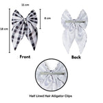 Load image into Gallery viewer, Hair Bows Set of 2 - Black and White