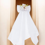 Load image into Gallery viewer, White Hair Bow with Veil Flower Embellishments One Piece