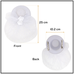 Load image into Gallery viewer, Radhu &amp; Kabby Fascinator Hat for Girls/Women | White Hat with Polka Dot Veil, Mesh Bow | Hair Accessory for Weddings, Outings and Special Events