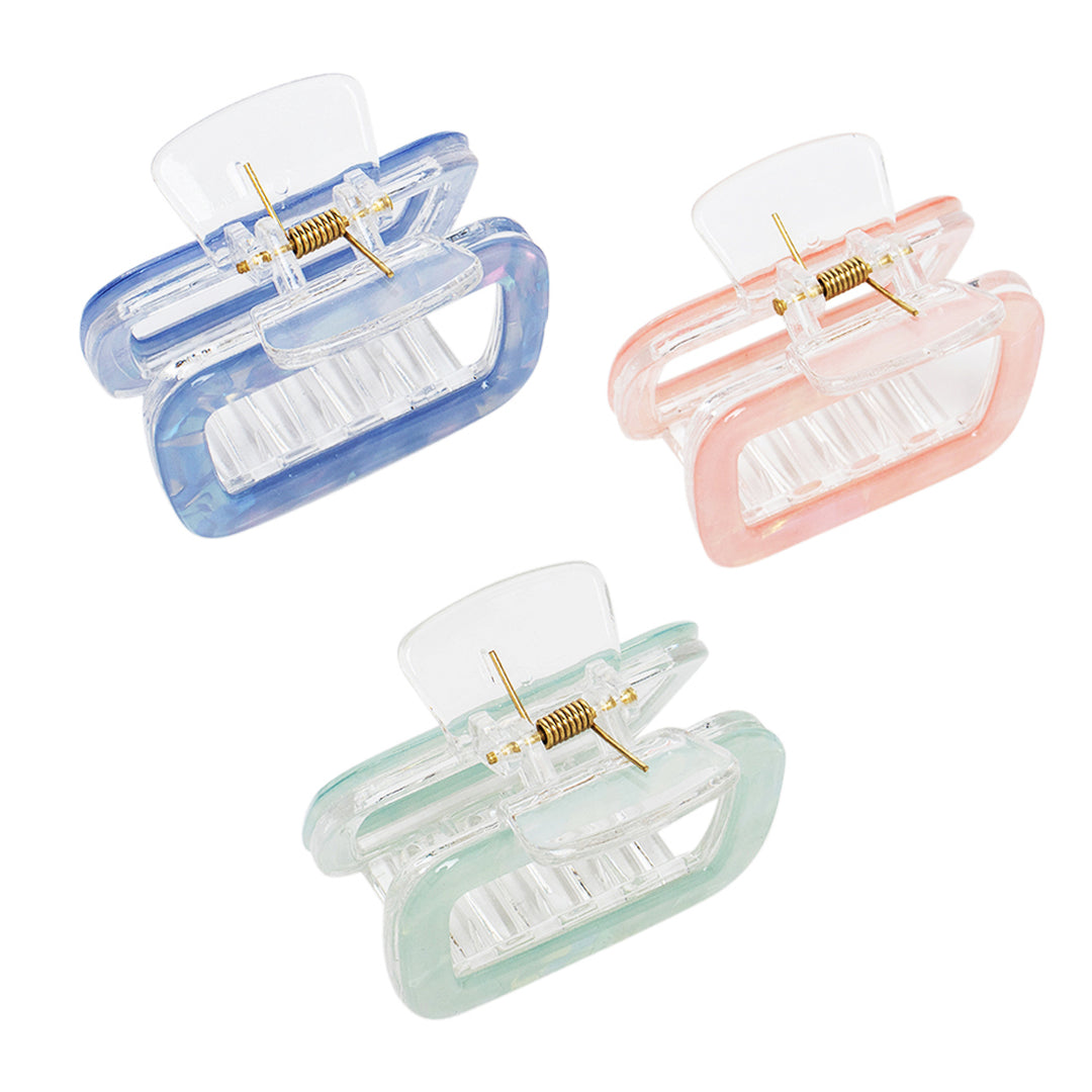 Small Size Claw Clips for Women & Girls Set of 3