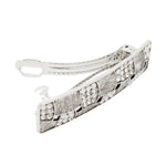 Load image into Gallery viewer, Silver Hair Barrette with Crystal Accents One Piece
