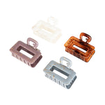 Load image into Gallery viewer, Rectangle Hair Claw Clips for Women in Neutral and Festive Shades – Set of 4
