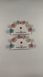 Load and play video in Gallery viewer, Colourful Floral Hair Clips - Stylish and Versatile Accessory Set of 12
