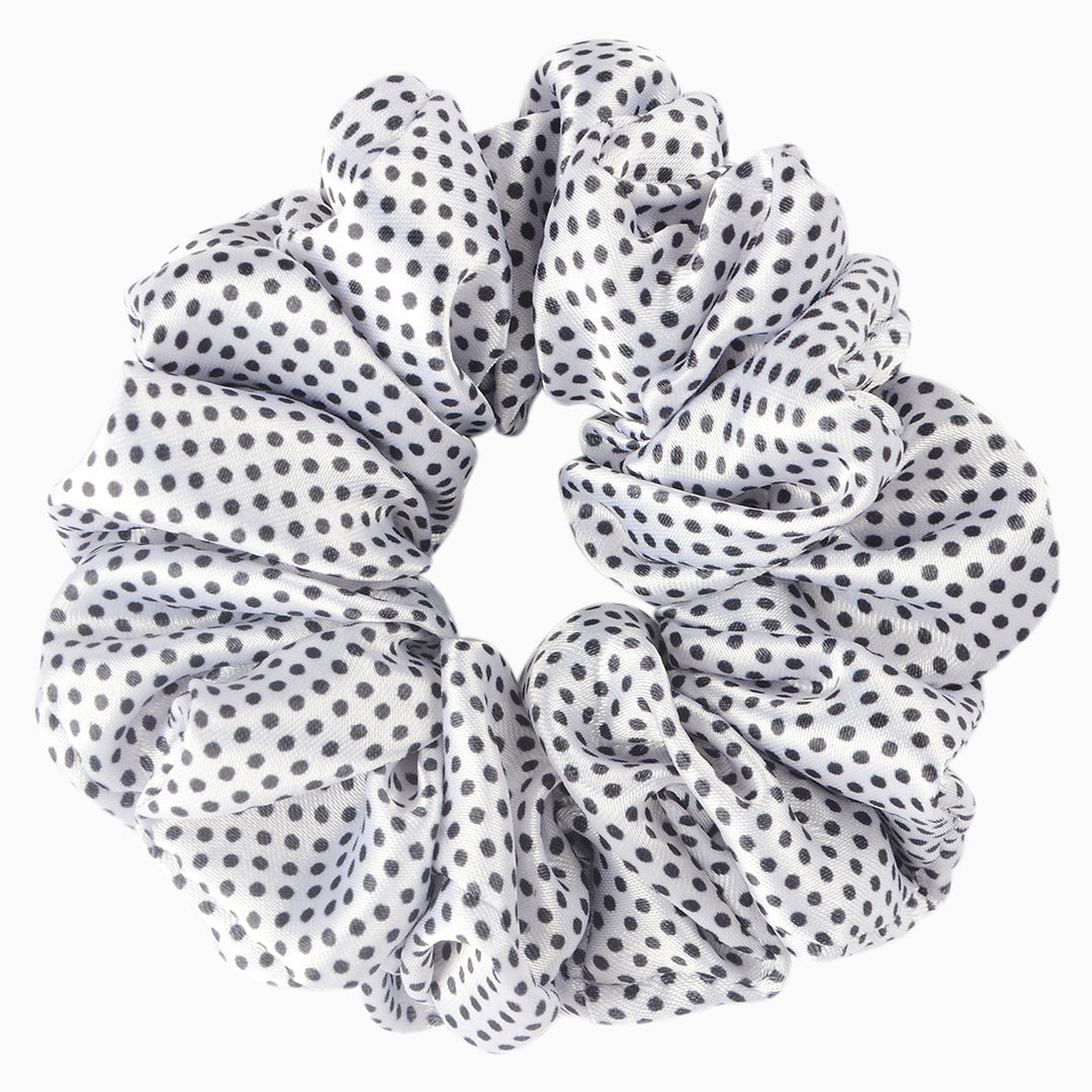 Hair Scrunchies Black & White Patterned Set of 6