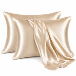 Load image into Gallery viewer, Radhu &amp; Kabby Satin Pillow Covers with 3 Satin Scrunchies | Best for Hair, Skin &amp; Beauty Sleep with Zipper Closure | Standard Size 72 x 48 cm