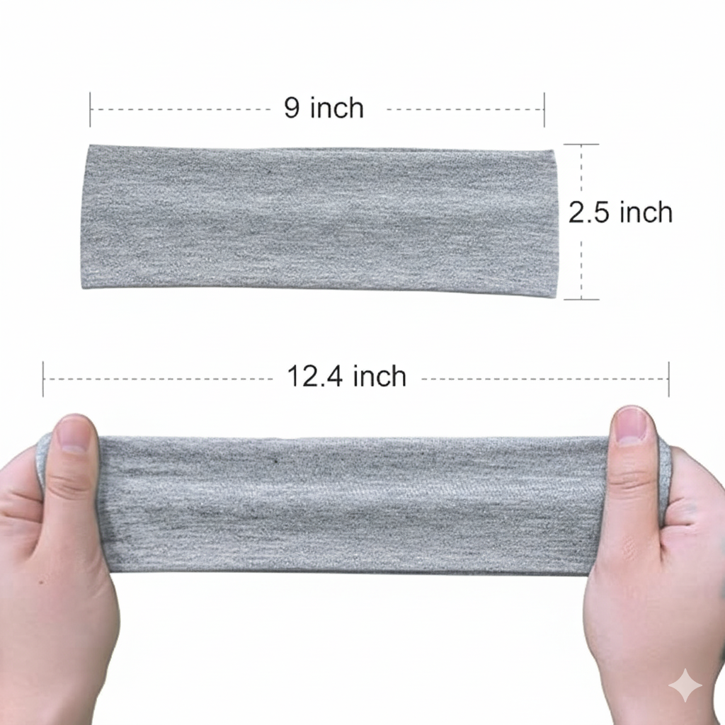 Radhu & Kabby Premium Stretch Headbands | Pack of 3 Breathable & Multi-Purpose Styles