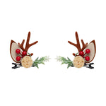 Load image into Gallery viewer, Christmas Reindeer Antler Hair Clips for Girls 1 Pair
